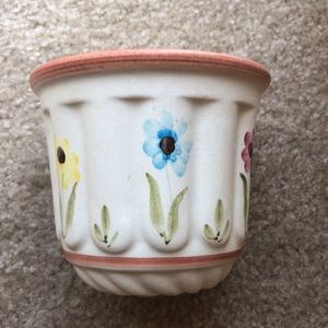 Vintage Hand Painted Italian Ceramic Planter, Made in Italy